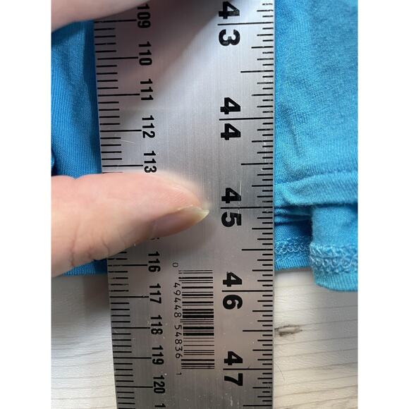 Jessica London Dress Womens 24W Blue Sleeveless Drape Front V Neck A-Line Knit - Picture 3 of 8